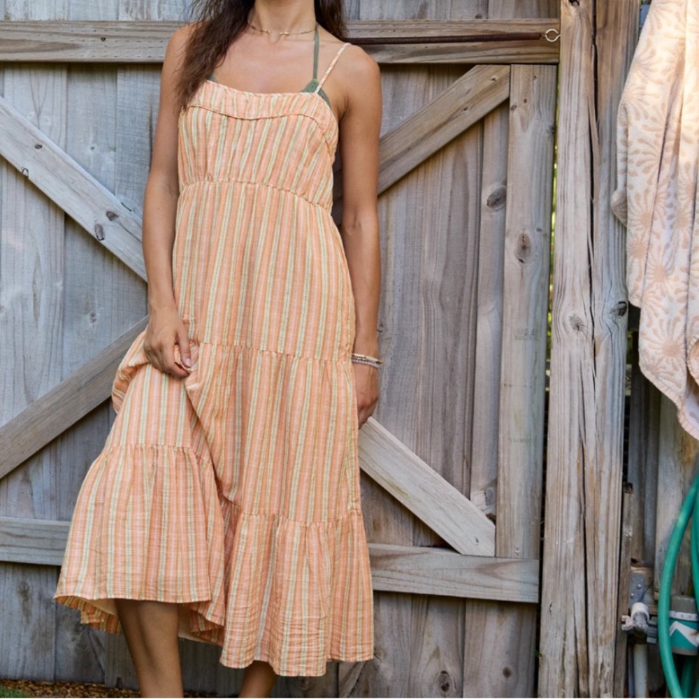 NWT Aerie Striped Tiered Maxi Dress Sz XXL
